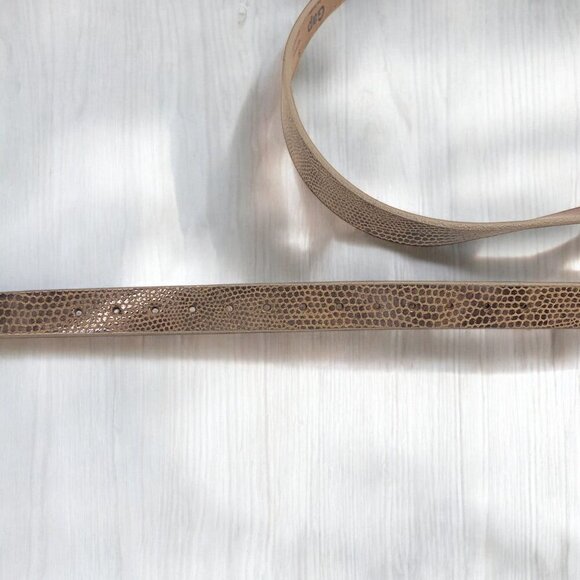 Gap Skinny Women's Belt Genuine Cow Leather Tan With Gold Buckle Size Small - Picture 5 of 5